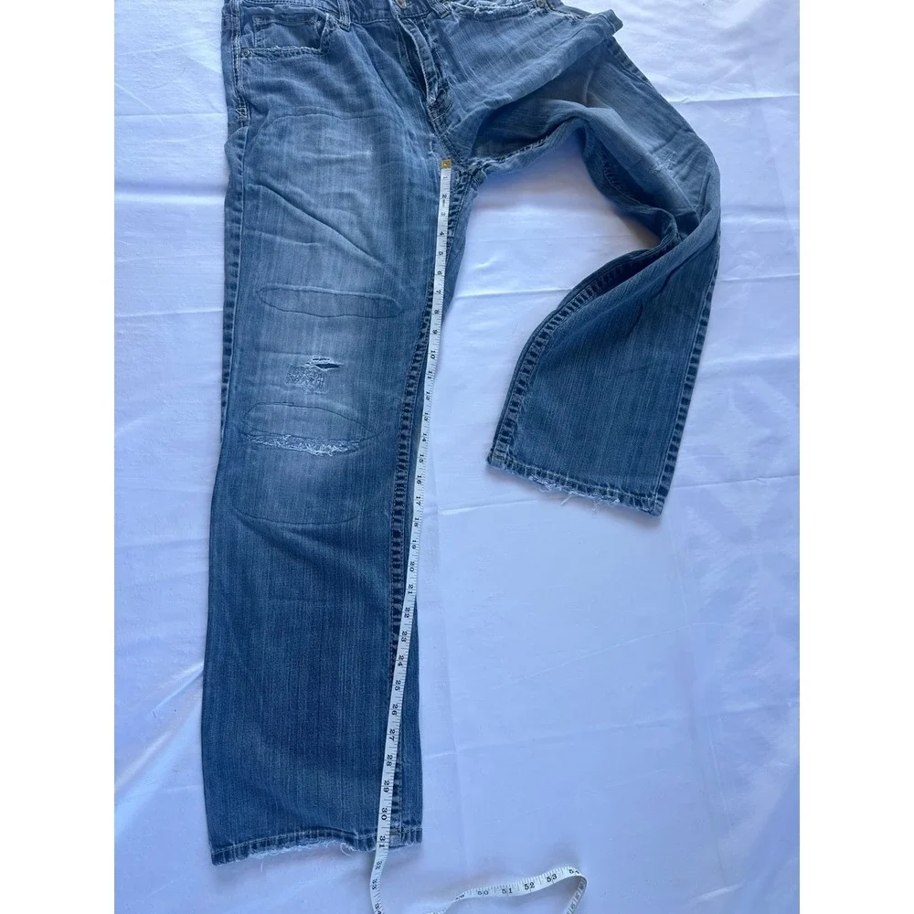 BKE Tyler Straight Leg Distressed Medium Wash Mens Denim Jeans 32R